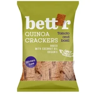 Crackers cu quinoa, rosii si busuioc bio 100g Bettr