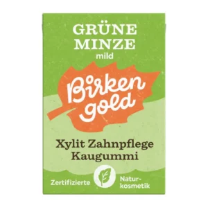 Guma de mestecat cu aroma usoara de menta 20 drajeuri 28g Birkengold