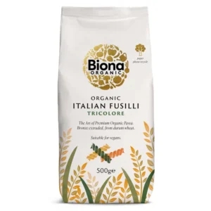 Fusilli tricolore din grau dur bio 500g Biona