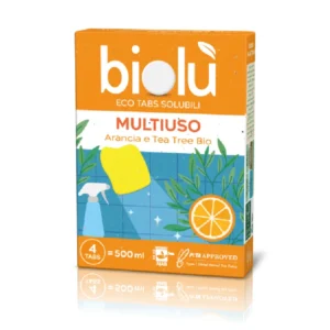 Tablete pentru curatat universale cu portocale si arbore de ceai ecologice 4 bucati 9.5g Biolu
