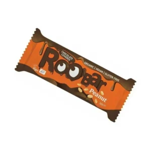 Baton cu arahide invelit in ciocolata bio 30g Roobar