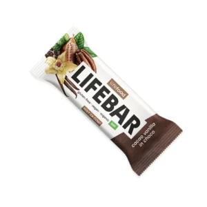 Baton cu cacao si vanilie invelit in ciocolata bio 40g Lifebar