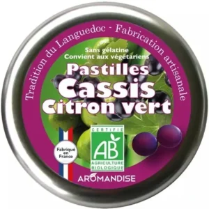 Bomboane artizanale cu lime si coacaze negre bio 45g Aromandise