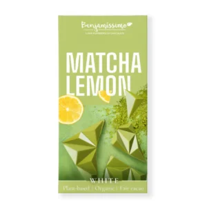 Ciocolata alba cu matcha si lamaie bio 60g Benjamissimo