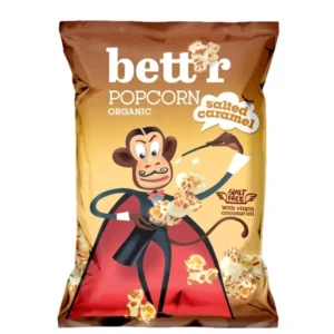Popcorn cu caramel sarat bio 60g Bettr