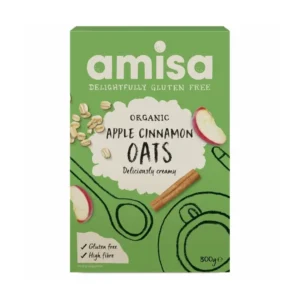 Porridge din ovaz cu mar si scortisoara bio 300g Amisa