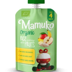 Porridge de orez cu fructe bio  4+ luni 100g Mamuko