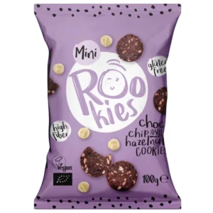 Rookies mini cu ciocolata si alune bio 100g Rookies