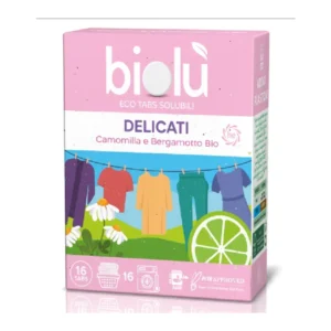 Tablete pentru masina de spalat rufe delicate cu musetel si bergamota ecologice 16 bucati 38g Biolu