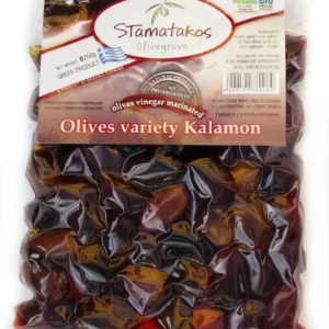 Masline kalamata vidate marinate in otet bio 250g Stamatakos Olivegrove