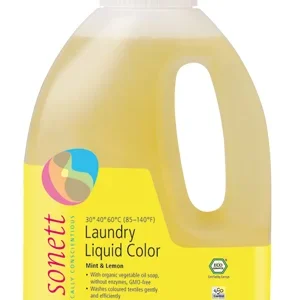 Detergent lichid pentru rufe colorate cu menta si lamaie ecologic 1.5l Sonett
