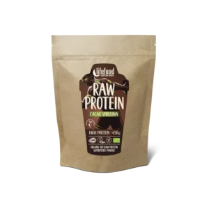 Pudra proteica cu cacao si spirulina bio 450g Lifefood