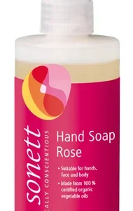 Sapun lichid pentru maini cu trandafir ecologic 300ml Sonett