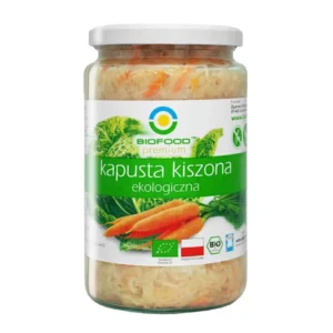 Varza lactofermentata cu morcovi bio 700g Biofood